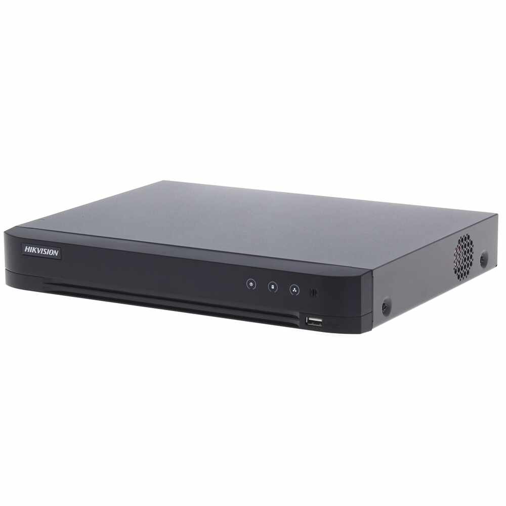 DVR HDTVI Turbo HD 3.0 Hikvision DS-7208HQHI-K1(S), 8 canale, 4 MP, audio prin coaxial