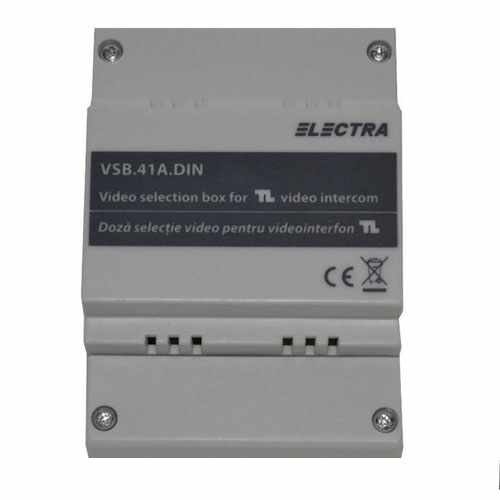 Doza selectie video Electra VSB.41A.DIN, 4 intrari, aparent, plastic