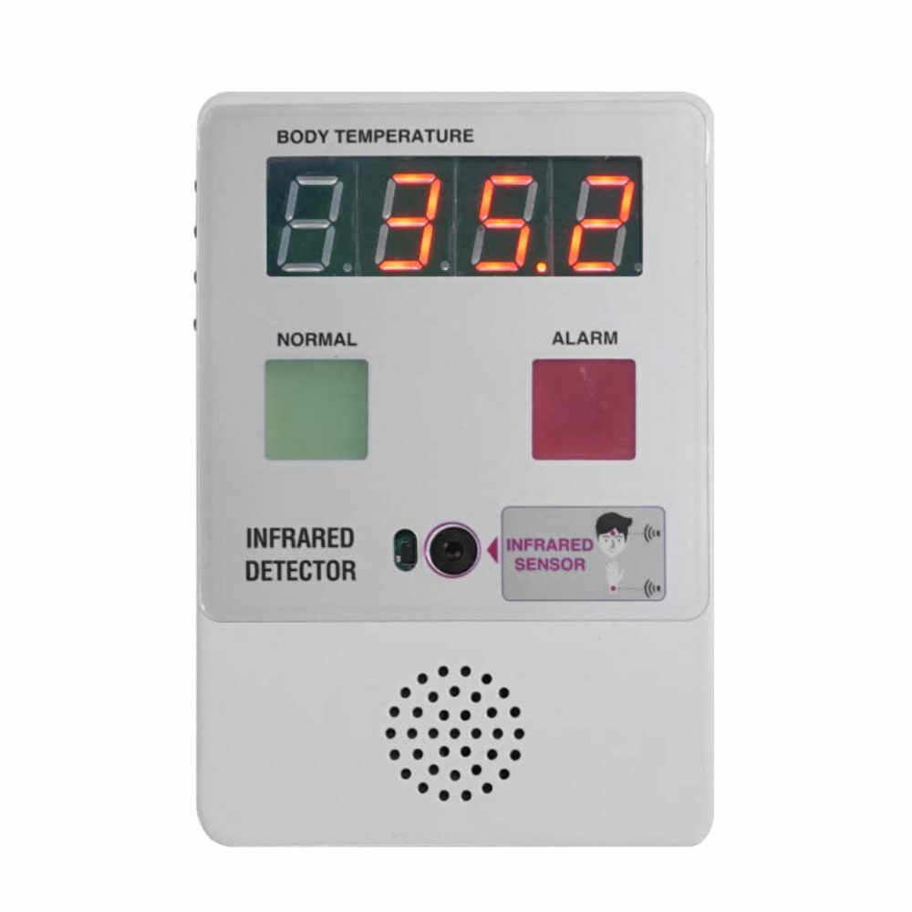 Termometru IR digital fara contact GS1606, detectare febra, alarma vocala, montare fixa