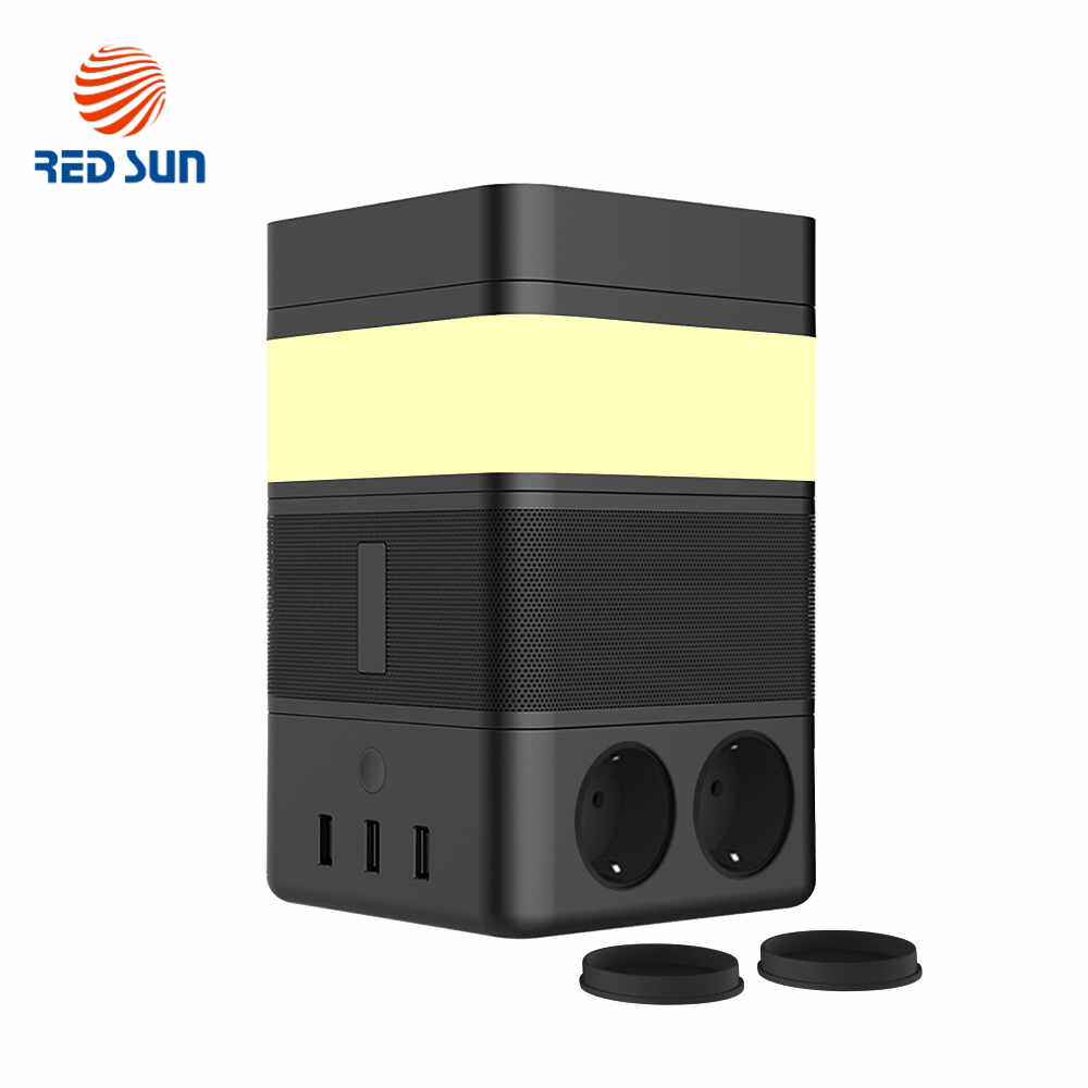 Boxa portabila cu lampa inteligenta Redsun RS-02EU-SP, Functie de baterie externa, Incarcator Wireless, Bluetooth