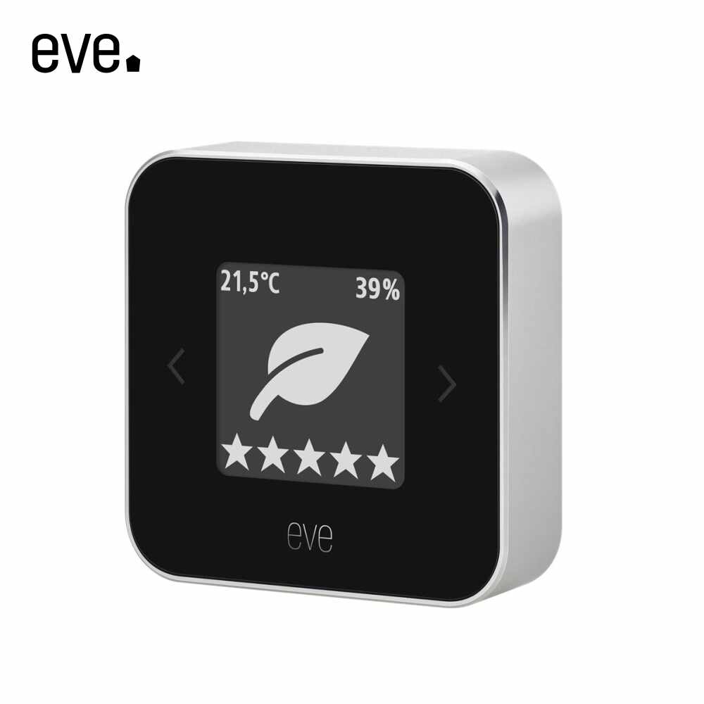 Senzor de temperatura si umiditate Eve-room, compatibil cu Apple Home Kit