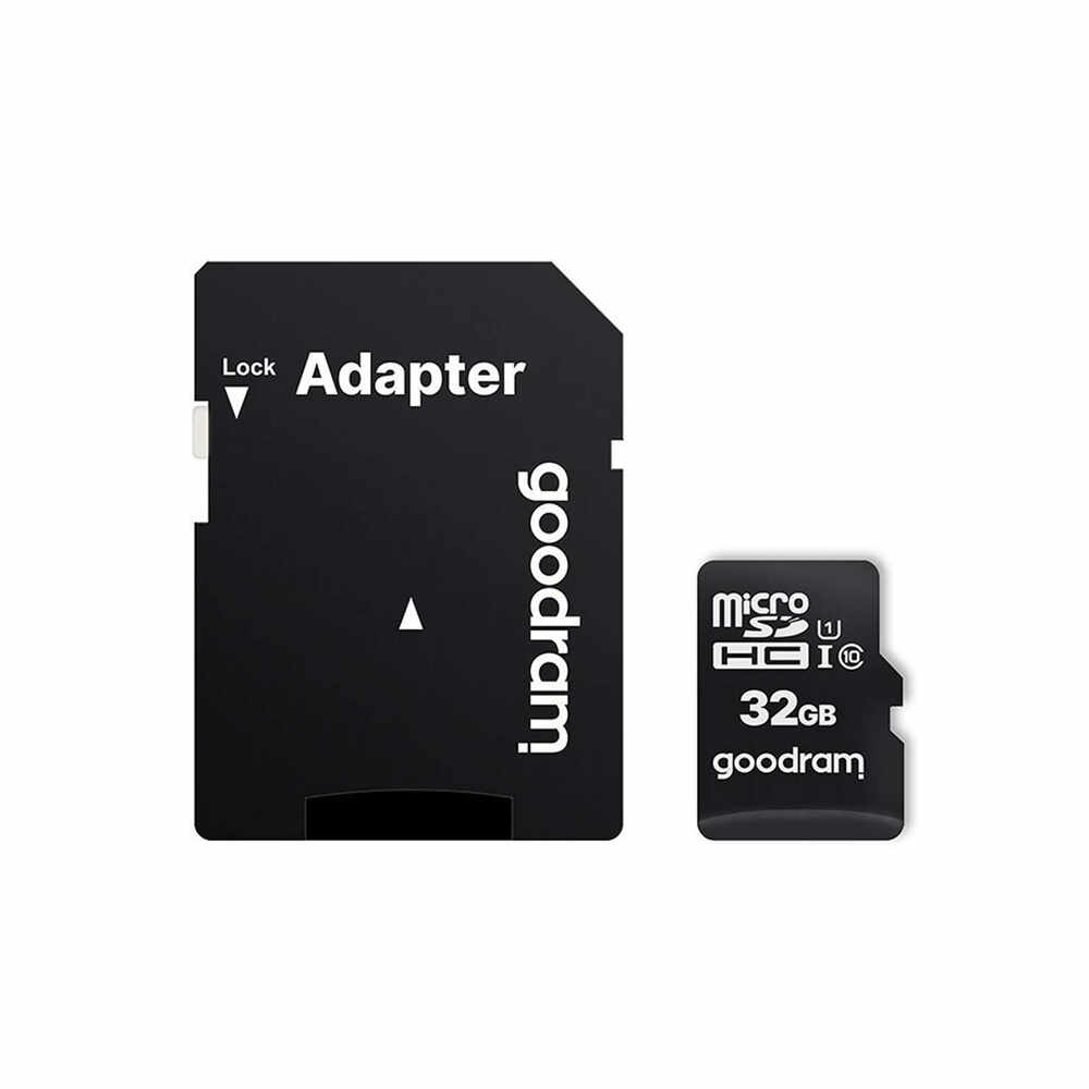 Card de memorie MicroSDXC + Adaptor SD, GOODRAM M1AA-0320R12, 32 GB, Memorie interna USH-I