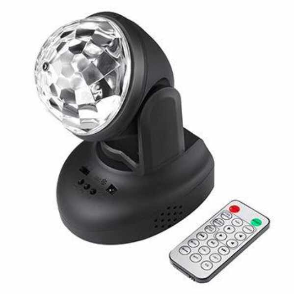Proiector rotativ LED disco RGB, telecomanda, MP3, USB