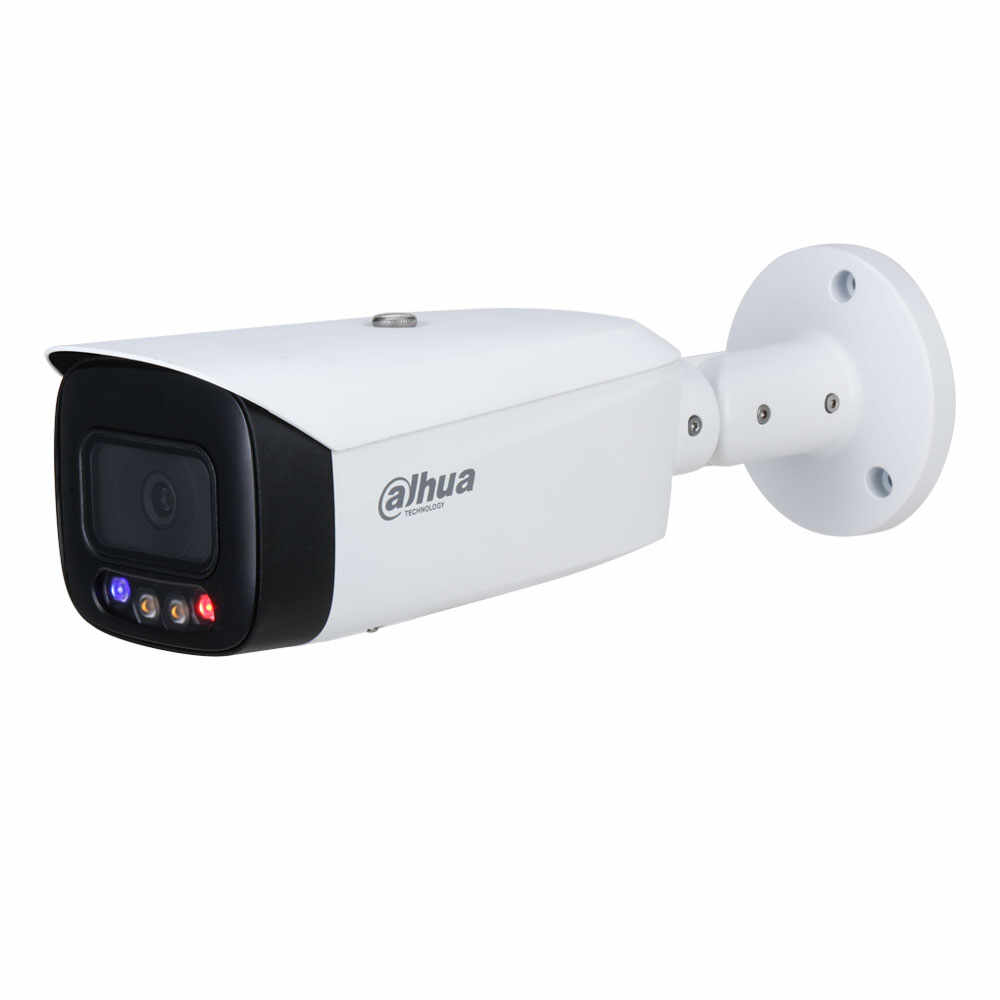 Camera supraveghere exterior IP Dahua WizSense Full Color IPC-HFW3849T1-AS-PV-0280B, 4K, lumina alba 30 m, 2.8 mm, slot card, microfon