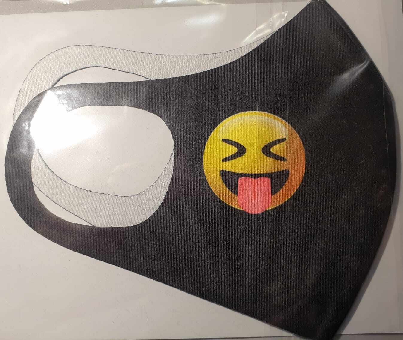 Masca protectie Emoji limba, reutilizabila + cadou