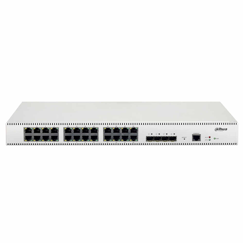 Switch cu 24 porturi Dahua PFS5428-24GT, 32000 MAC, 128 Gbps, cu management