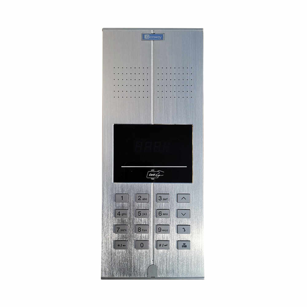 Interfon de exterior Genway WL-03NLX, 400 posturi, 4000 cartele, RFID 125 Khz, cod, ingropat
