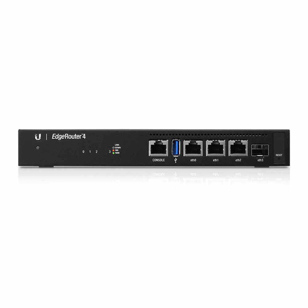 Router wireless Gigabit Ubiquiti EdgeRouter ER-4, 2.4 GHz, 4 porturi, 1 port SFP, USB, 1U