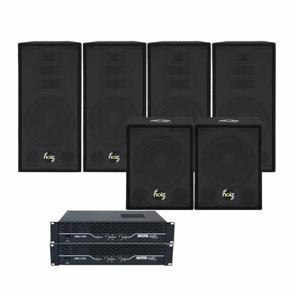 Sistem boxe Noiz Dj-Box Deep Sound 906034, 1200 W, 12 inch, plug and play