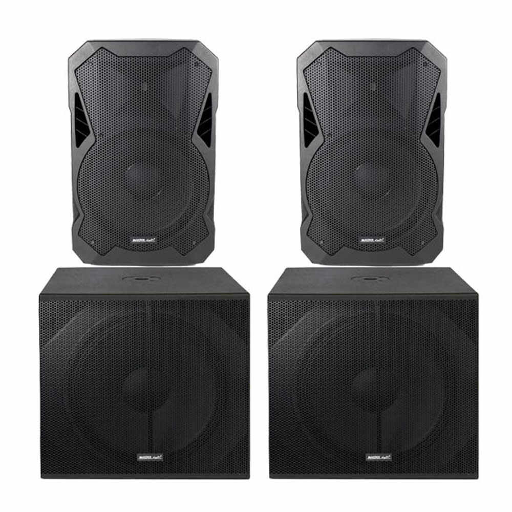 Sistem sonorizare Master Audio Power Line-2 022270, 1700 W RMS, boxe 15 inch, subwoofere 18 inch, bluetooth
