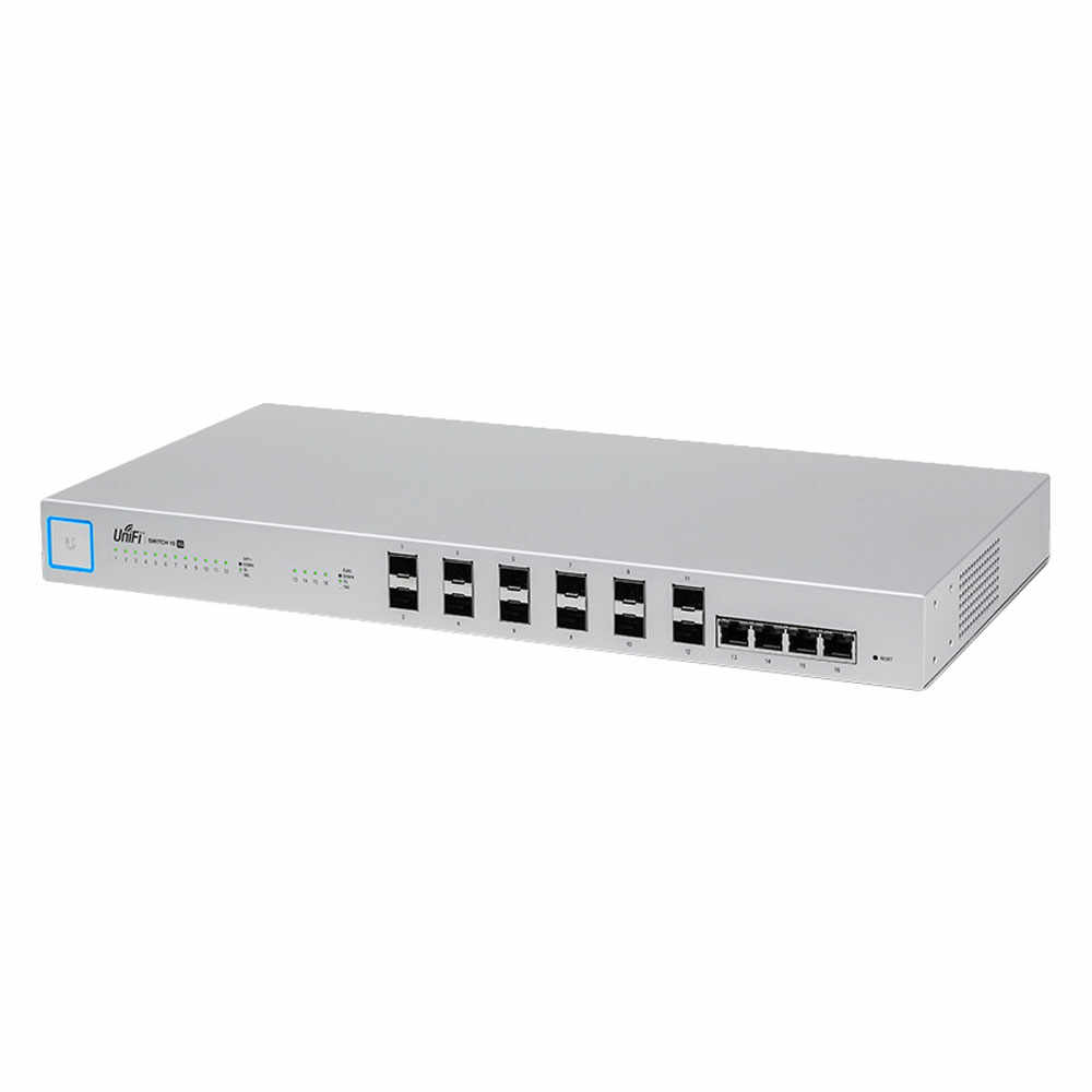 Switch cu 16 porturi Ubiquiti UniFi US-16-XG, 12 porturi SFP+, 320 Gbps, 1U, cu management