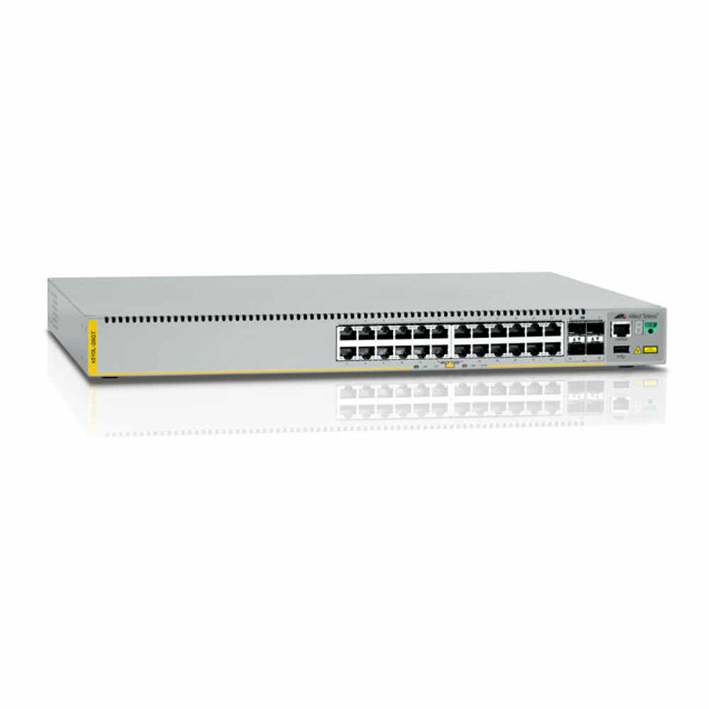 Switch cu 24 porturi Allied Telesis AT-X510L-28GT-50, 128 Gbps, 95.2 Mpps, 16.000 MAC, 4 porturi SFP, 1U, cu management
