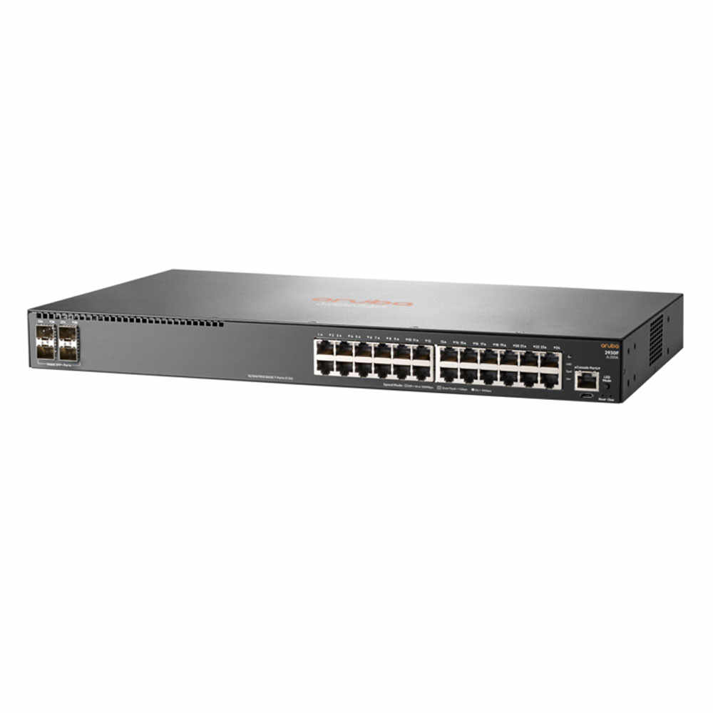 Switch cu 24 porturi Aruba JL253A, 128 Gbps, 95.2 Mpps, 4 porturi SFP+, 1U, cu management