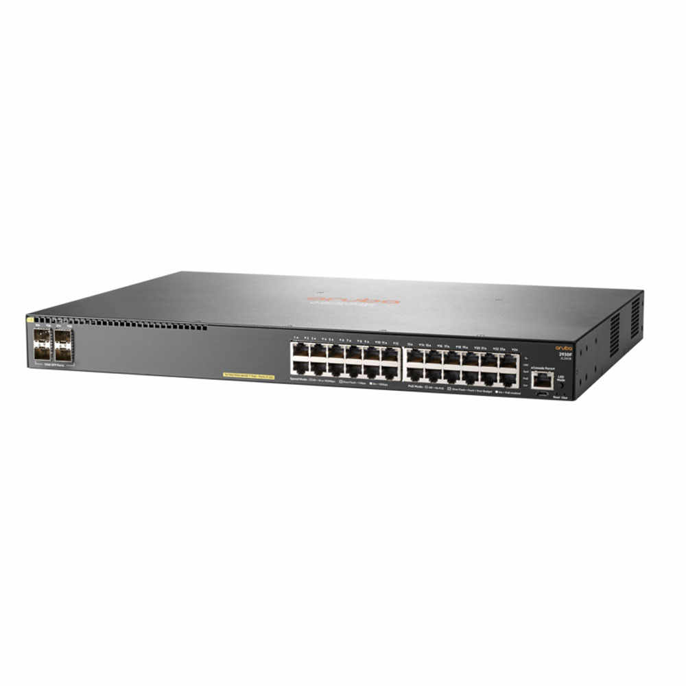 Switch cu 24 porturi Aruba JL261A, 56 Gbps, 41.7 Mpps, 4 porturi SFP, 1U, PoE+, cu management