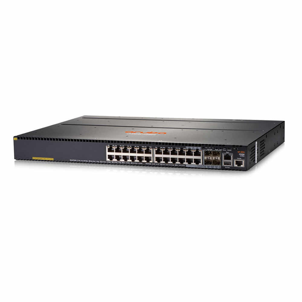 Switch cu 24 porturi Aruba JL320A, 128 Gbps, 95.2 Mpps, 4 porturi SFP, 1U, PoE+, cu management