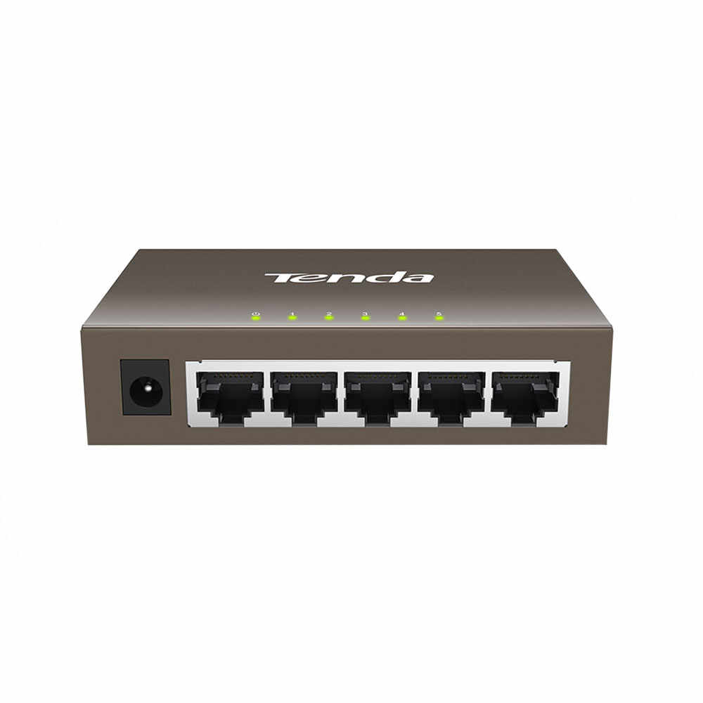 Switch cu 5 porturi Tenda TEG1005D, 1 Gbps, 7.44 Mpps, 2000 MAC, fara management