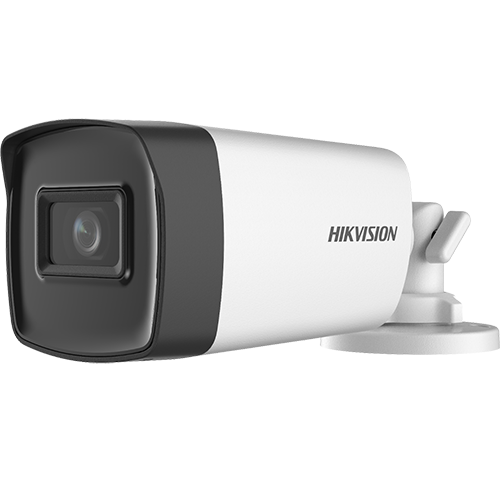 Camera de supraveghere HikVision Analog HD, Rezolutie 2 MP, Lentila 2.8 mm, Distanta IR 40 m, Microfon integrat