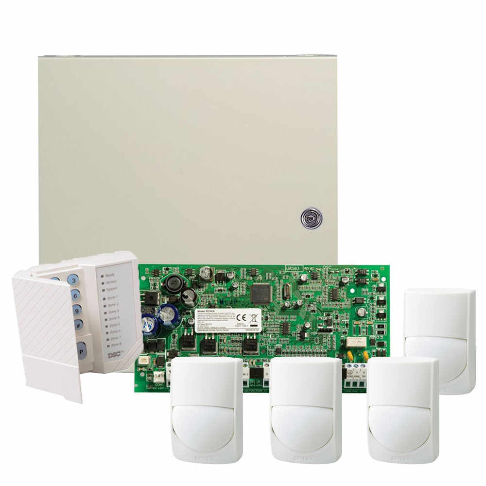 Sistem alarma antiefractie Paradox PC1616-4XRXC-ST, 2 partitii, 6 zone, 48 utilizatori, 4 detectori