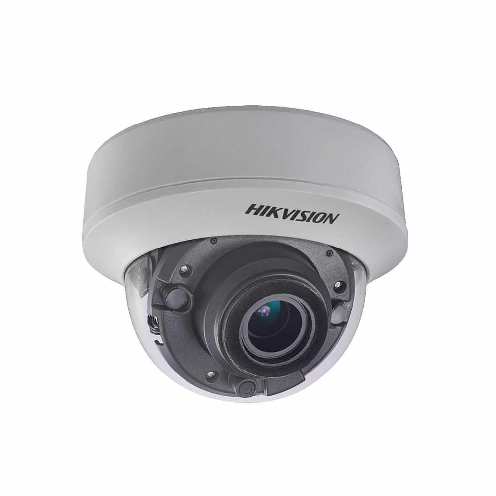 Camera supraveghere Dome Hikvision DS-2CE56H0T-ITZE, 5 MP, IR 40 m, 2.7 - 13.5 mm, motorizat, PoC