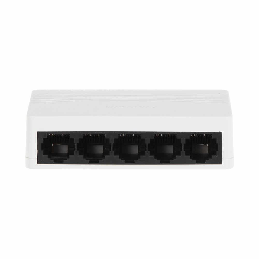 Switch cu 5 porturi Hikvision DS-3E0105D-E, 1 Gbps, 0.744 Mpps, 1.000 MAC, plug and play