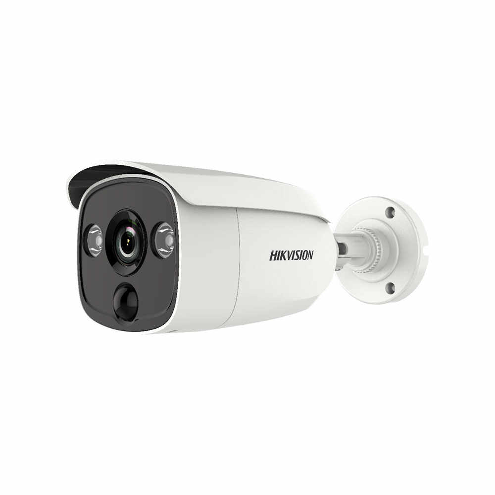 Camera supraveghere exterior Hikvision Full Color DS-2CE12D0T-PIRL, 2 MP, IR/lumina alba 20 m, 2.8 mm, PIR 11 m, alarma vizuala