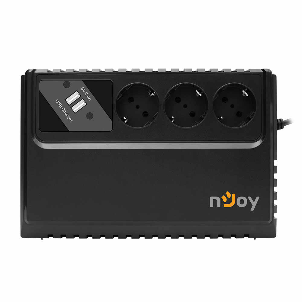 UPS nJoy Renton 650 USB UPLI-LI065RE-CG01B, 360 W, 3 prize, port incarcare USB
