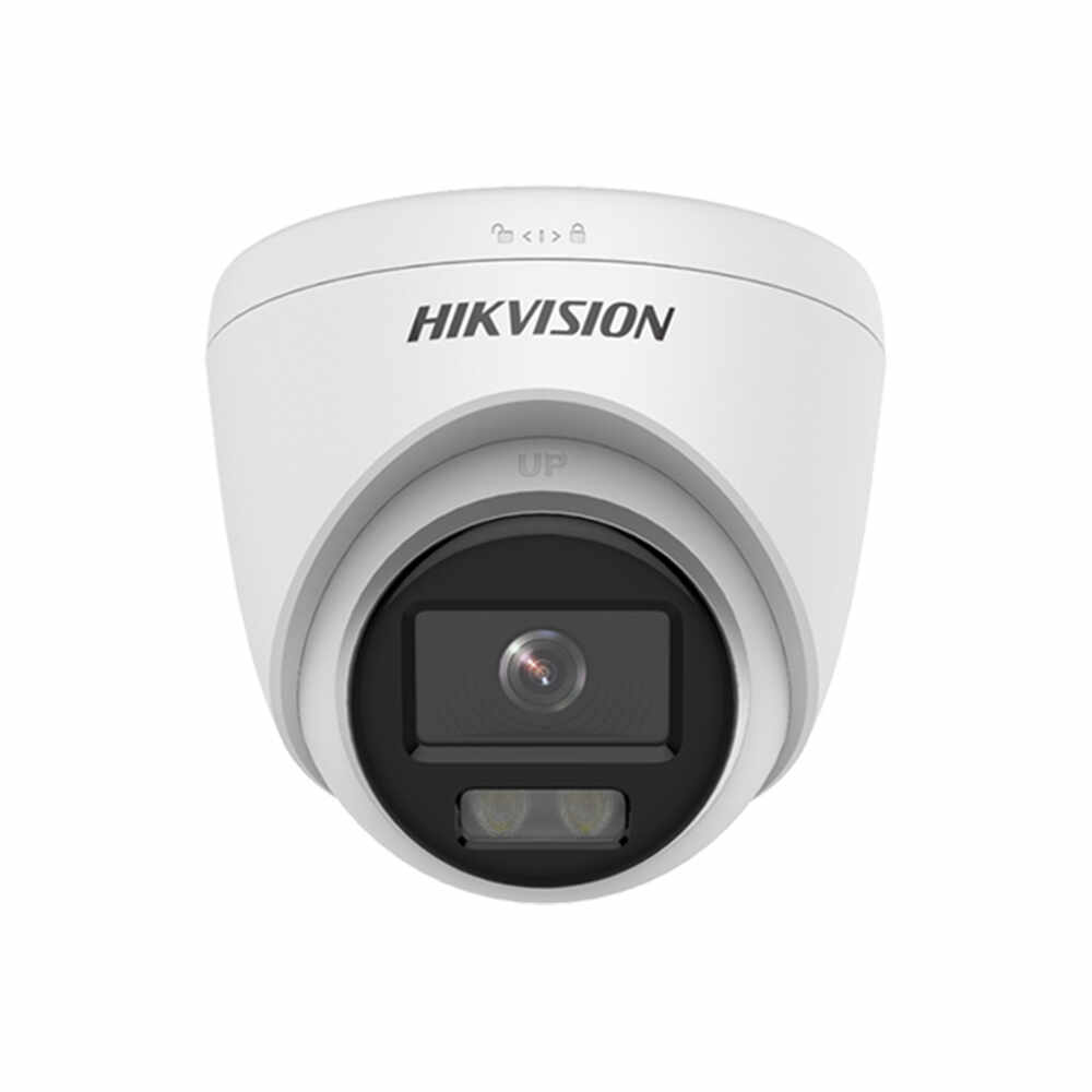 Camera supraveghere IP Dome Hikvision ColorVu DS-2CD1347G0-L, 4 MP, lumina alba 30 m, 2.8 mm, PoE