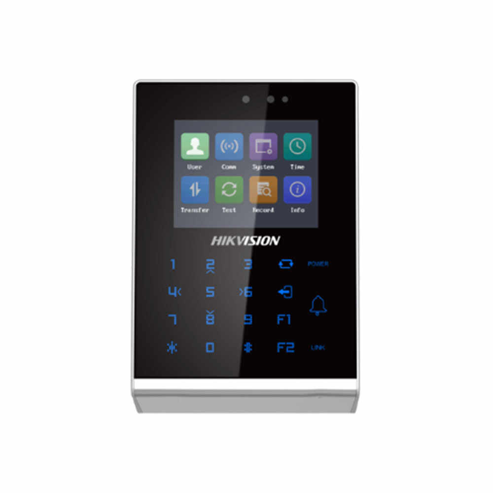 Cititor de proximitate standalone cu tastatura RFID Hikvision DS-K1T105AE, WiFi, 2.8 inch, Wiegand, EM, 100.000 carduri, 300.000 evenimente