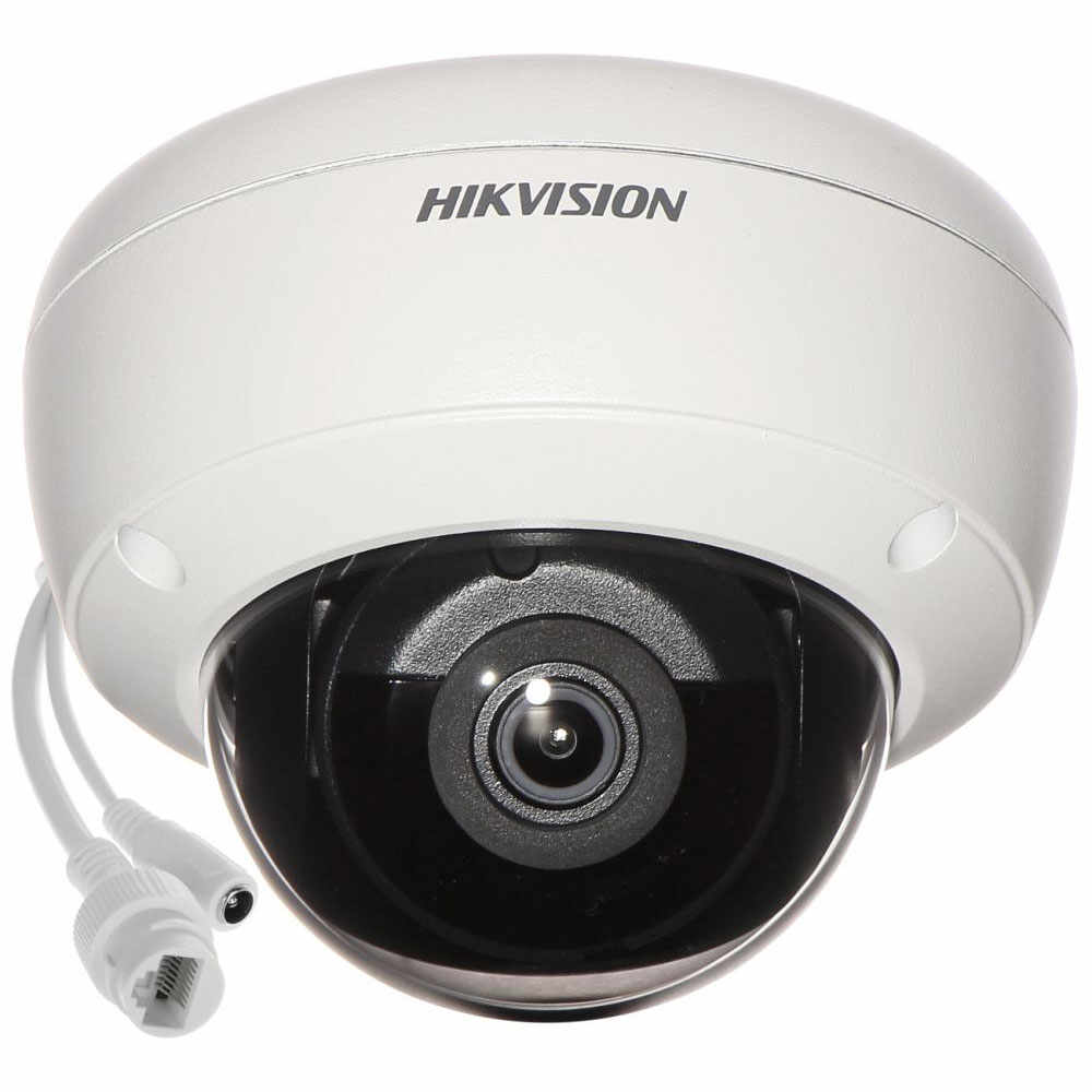 Camera supraveghere IP Dome Hikvision DS-2CD2163G0-IU2.8, 6 MP, IR 30 m, 2.8 mm, microfon, slot card, PoE