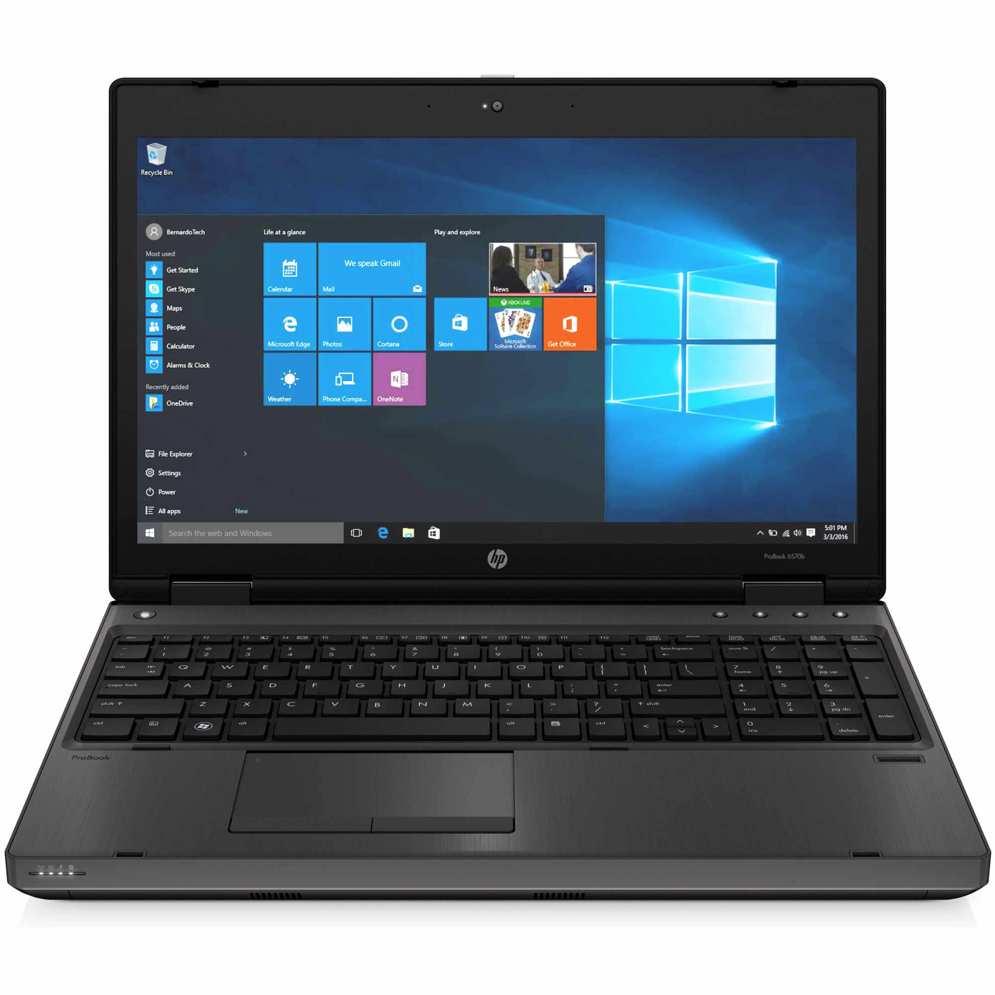 Laptop HP 6570b, Intel Core i5-3210M 2.50GHz, 4GB DDR3, 240GB SSD, DVD-RW, 15.6 Inch, Webcam, Tastatura Numerica, Grad B (0314)