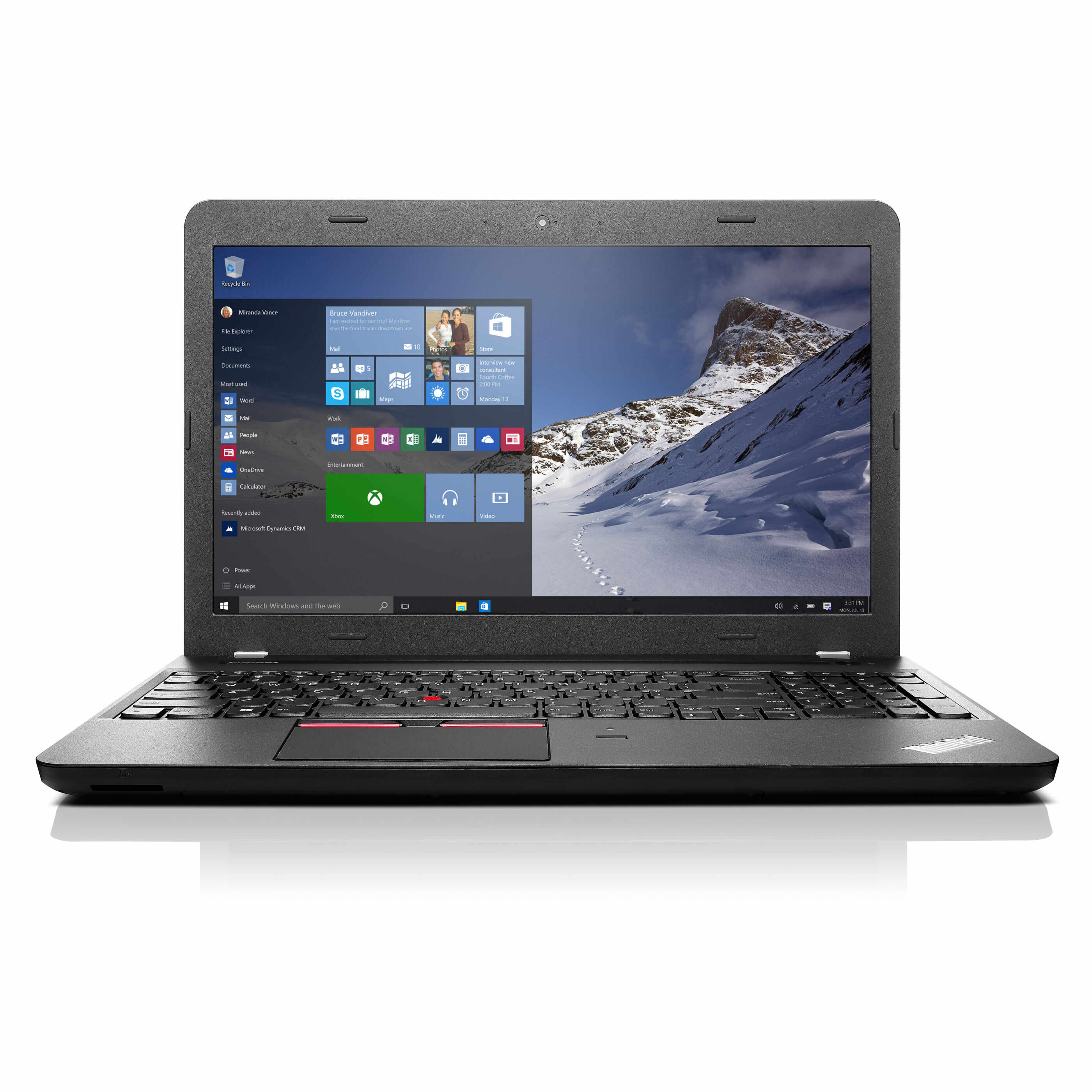 Laptop Lenovo ThinkPad E560, Intel Core i3-5005U 2.00GHz, 4GB DDR4, 500GB SATA, DVD-RW, 15.6 Inch, Webcam, Tastatura Numerica, Grad A-