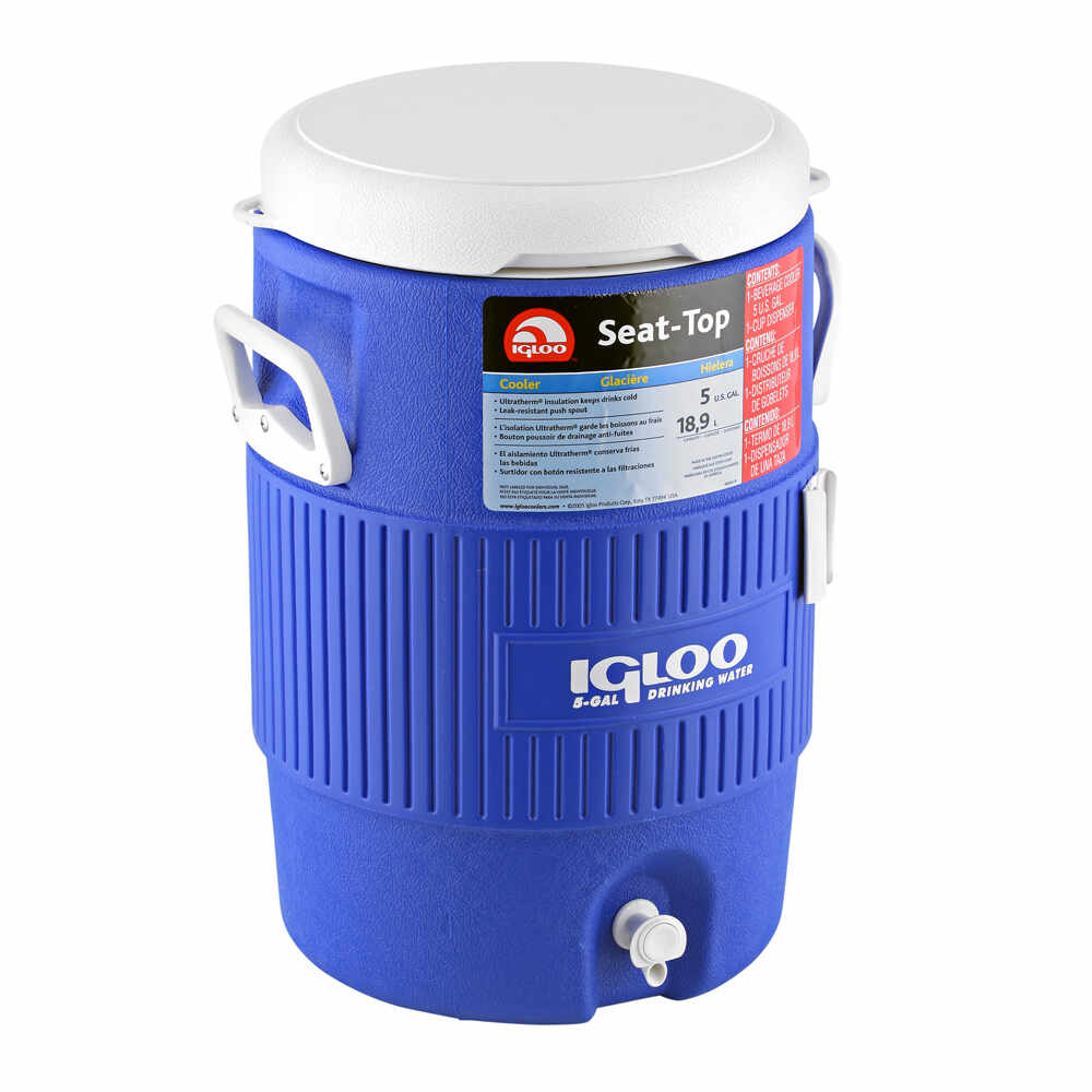 IGLOO 5 GALLON SEAT TOP WITH CUP DISPENSER