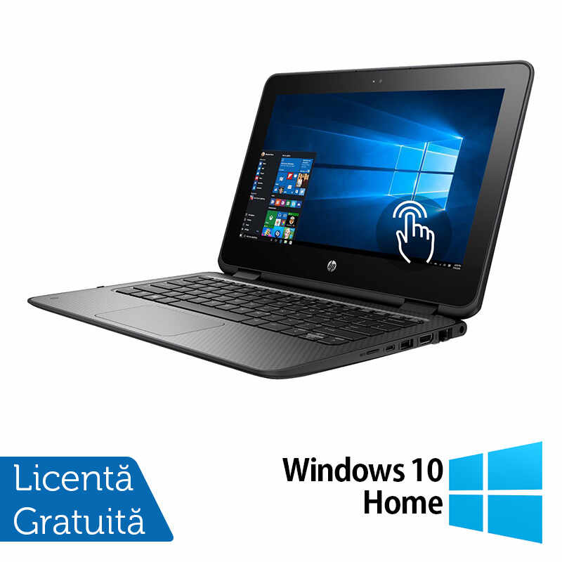 Laptop HP ProBook x360 11 G1, Intel Celeron N3350 1.10GHz, 4GB DDR3, 120GB SSD, TouchScreen, Webcam, 11 Inch + Windows 10 Home