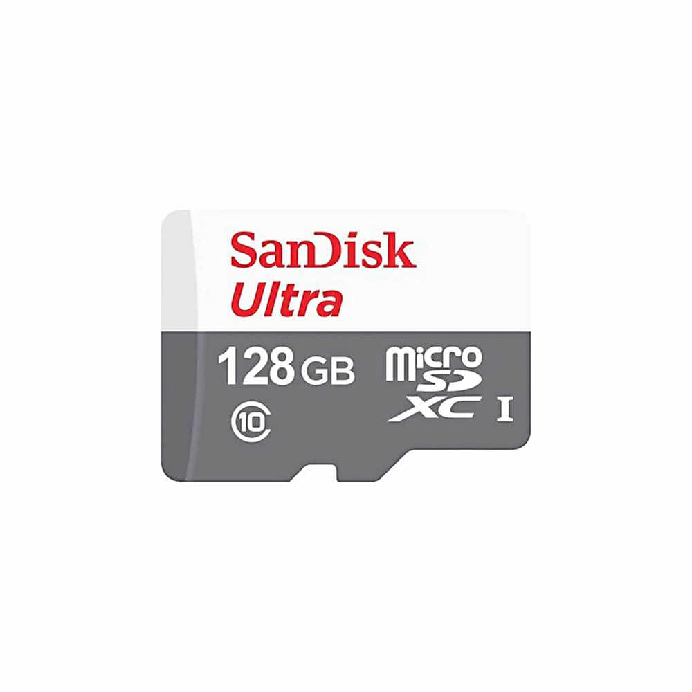 Card de memorie microSDXC Ultra SanDisk SDSQUNR-128G-GN3MA, 128 Gb, clasa 10, 100 Mbps + adaptor