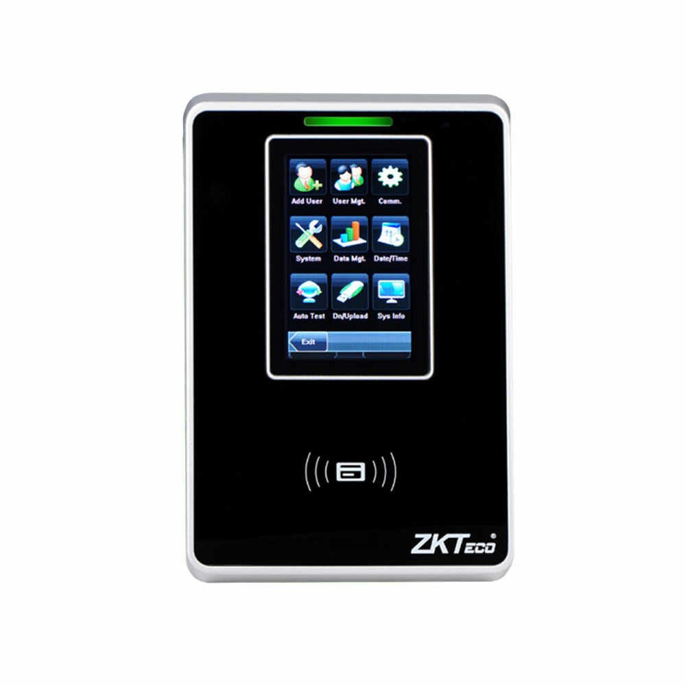 Cititor de proximitate pentru prezenta RFID ZKTeco TA-SC705ZMM-1-W, WiFi, ecran 3 inch, 10.000 carduri, 100.000 evenimente, PoE