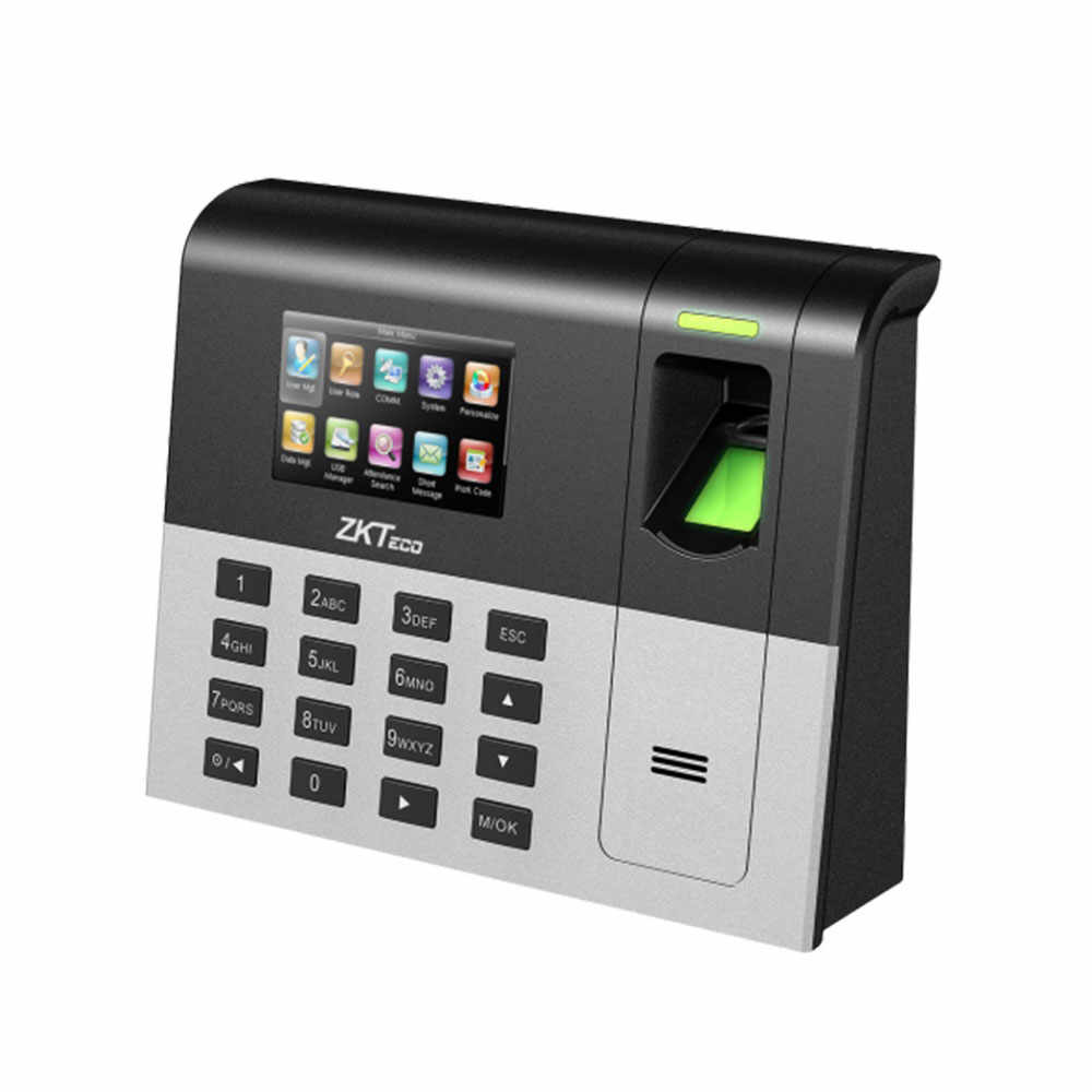 Controler de acces IP biometric ZKTeco TA-UA200ZMM-1, ecran 3 inch, parola, 3.000 amprente, 10.000 carduri, 100.000 evenimente