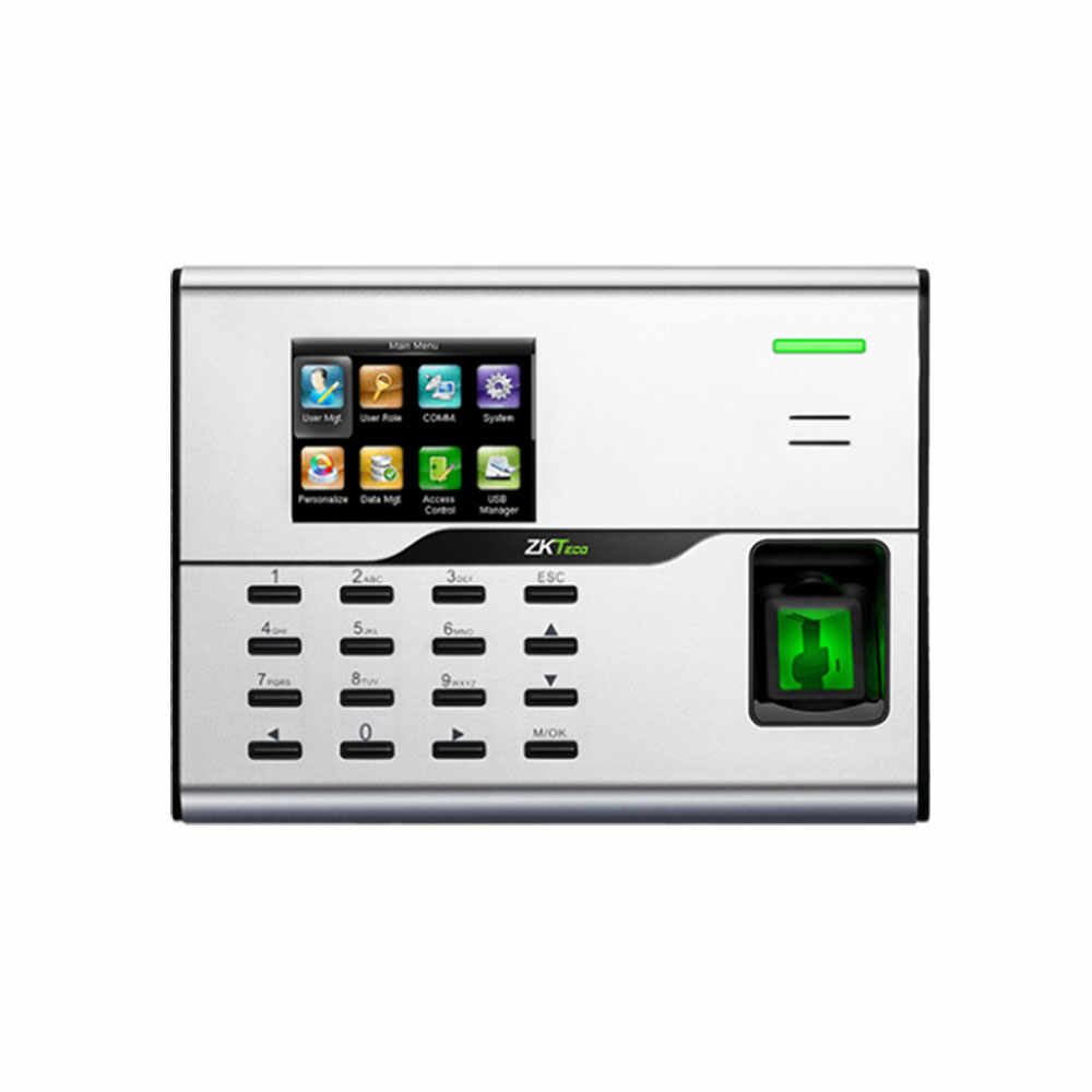 Controler de acces IP biometric ZKTeco TA-UA860-1-W, WiFi, ecran 2.8 inch, parola, 1.000 amprente, 3.000 carduri, 50.000 evenimente