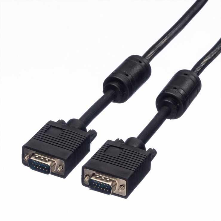 Cablu High Quality VGA 14 pini T-T ecranat + ferita 10m, Roline 11.04.5260