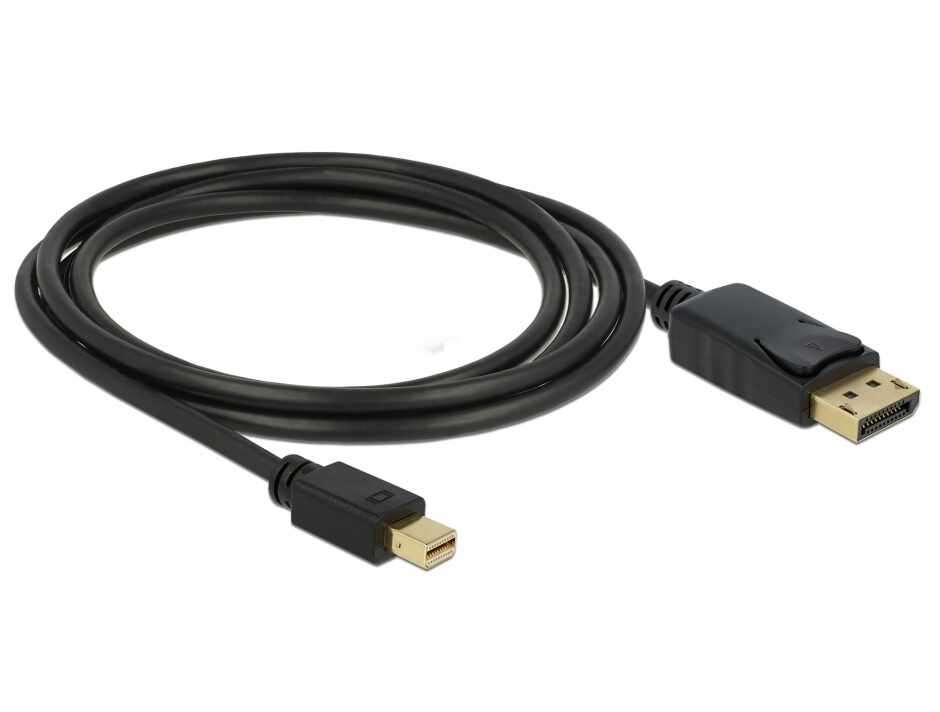 Cablu mini DisplayPort la DisplayPort v1.2 4K T-T ecranat 2m, Delock 82438