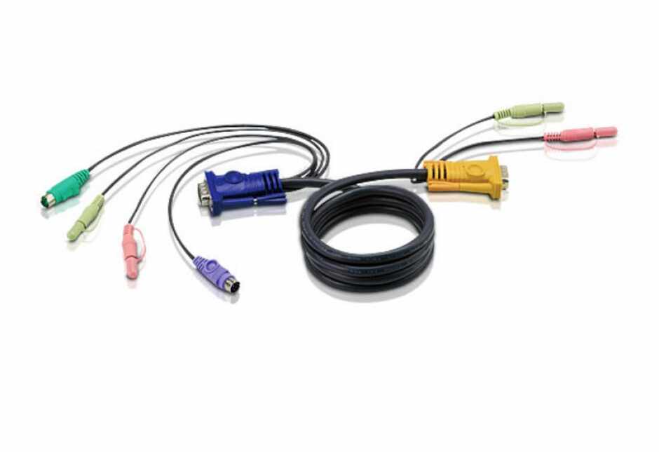Cablu PS/2 KVM 3 in 1 cu SPHD si Audio 1.8m, ATEN 2L-5302P