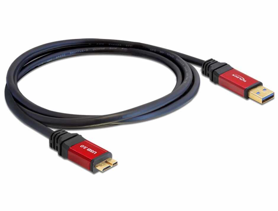 Cablu USB 3.0 la micro USB-B T-T 2m Premium, Delock 82761