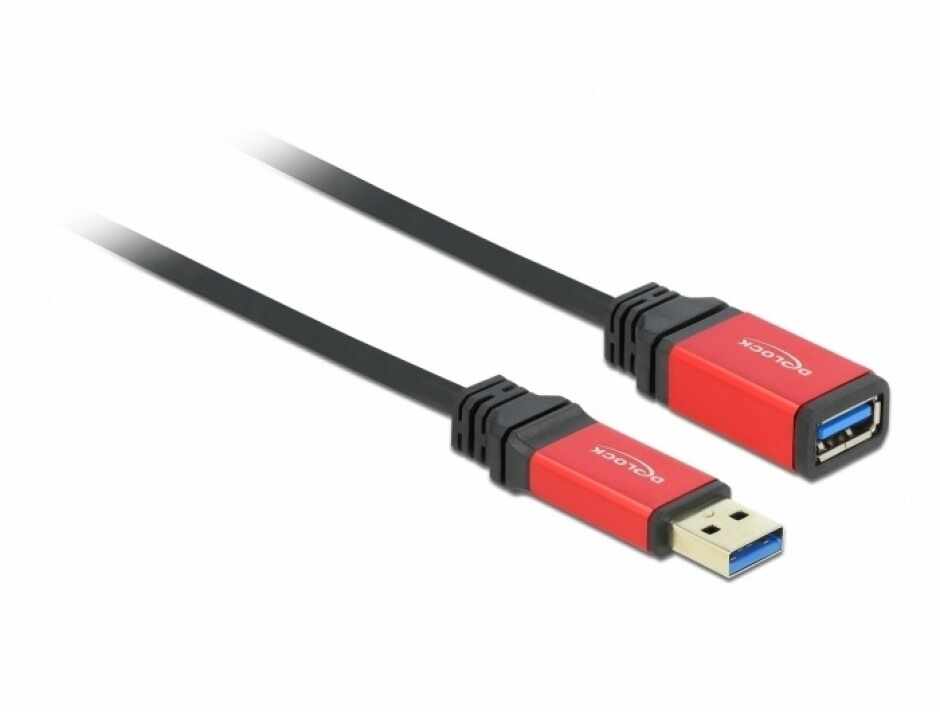 Cablu prelungitor USB 3.0 T-M 1m Premium, Delock 82752