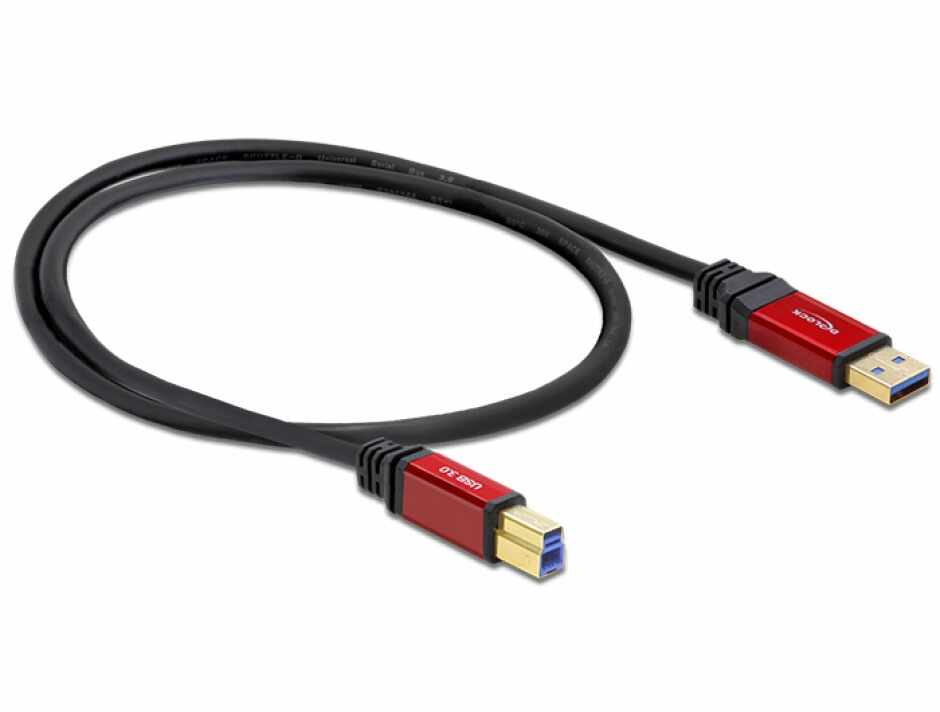 Cablu USB 3.0 A-B Premium T-T 1m, Delock 82756
