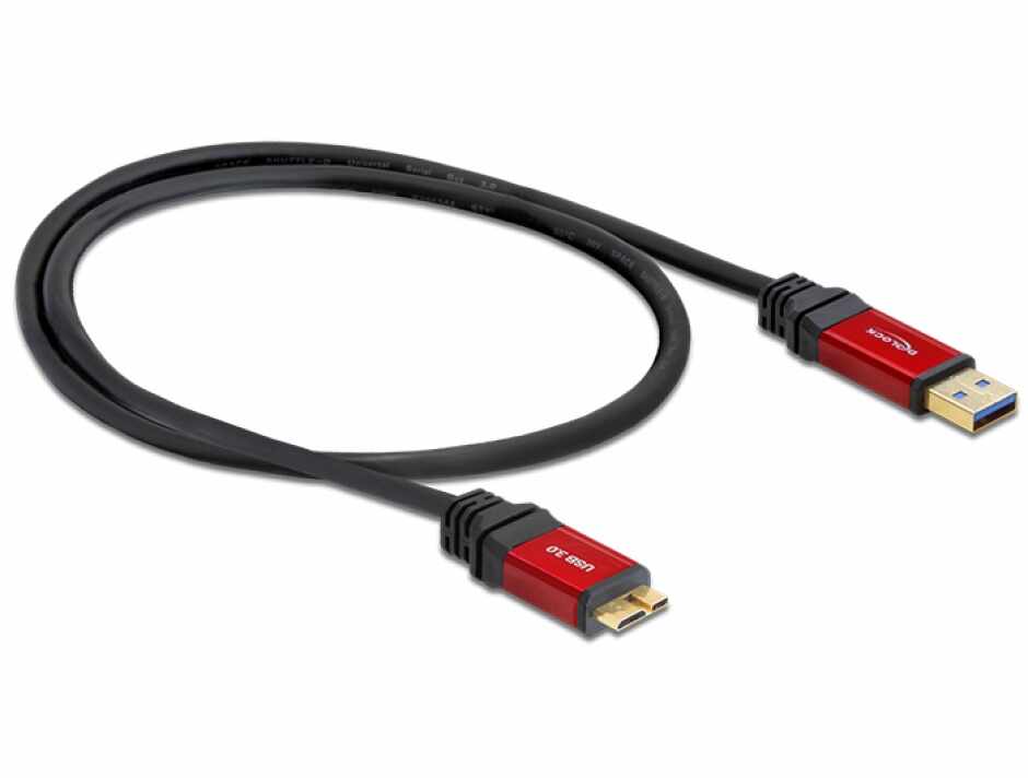 Cablu USB 3.0 la micro USB-B T-T 1m Premium, Delock 82760