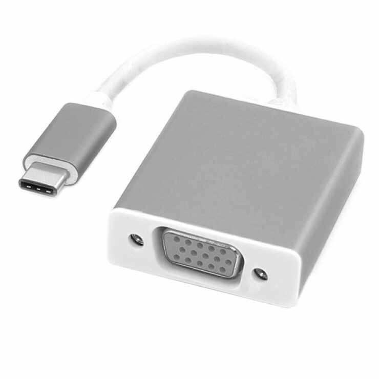 Adaptor USB 3.1 tip C la VGA T-M Aluminiu, Roline 12.03.3200