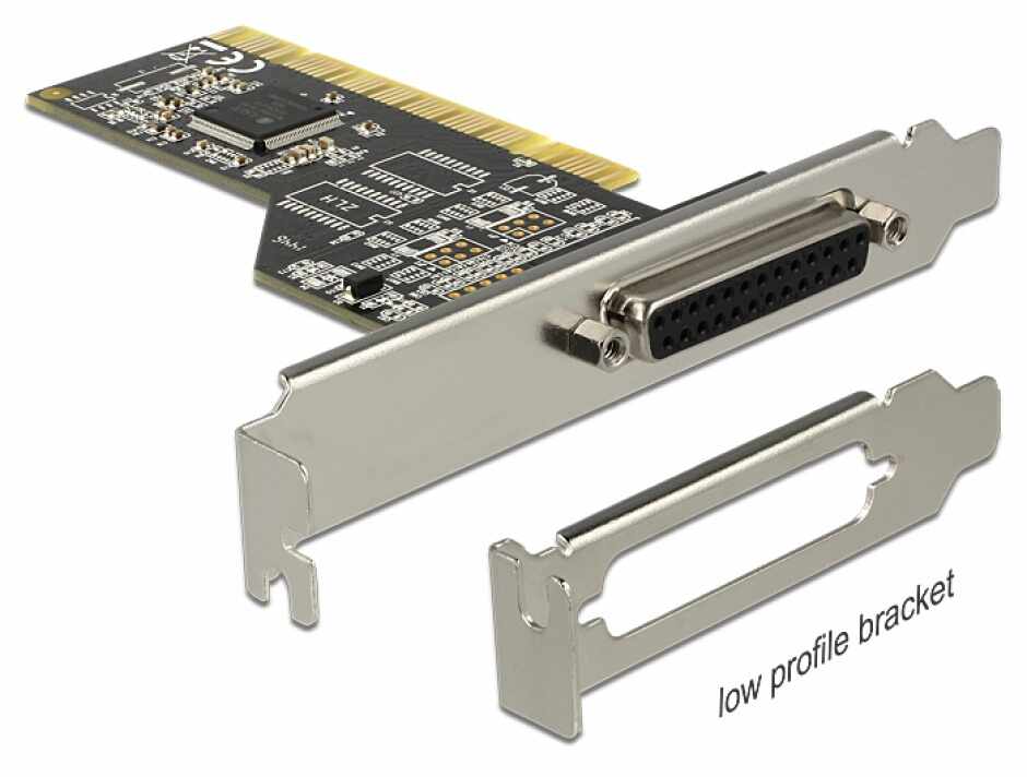 Placa PCI cu 1 x port Paralel DB25, Delock 89362
