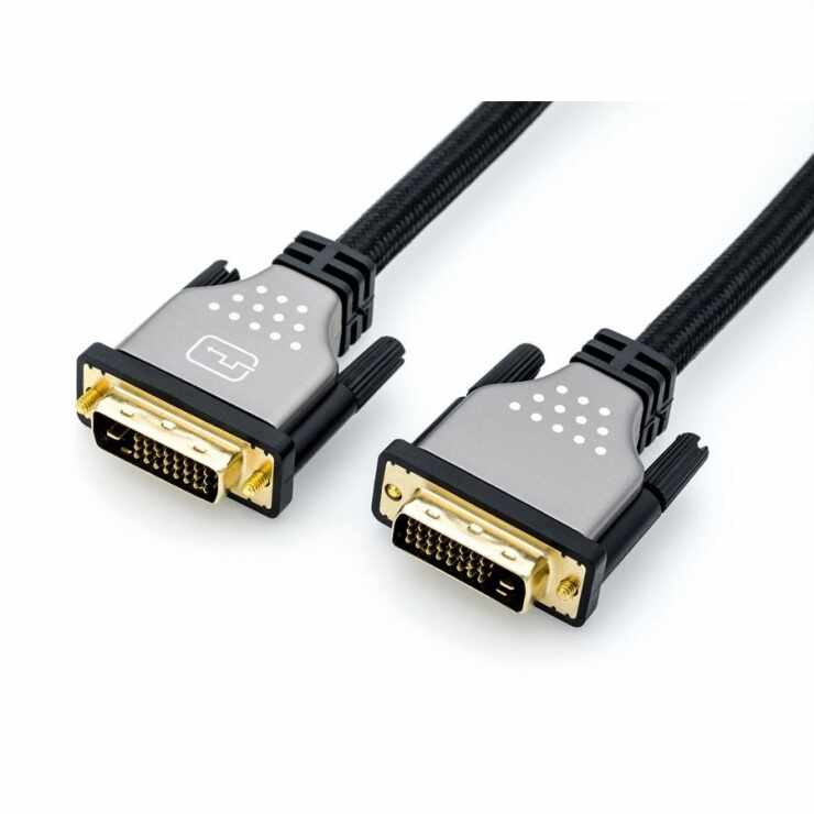 Cablu DVI-D Dual Link 24+1 pini T-T 1m, Roline 11.04.5860