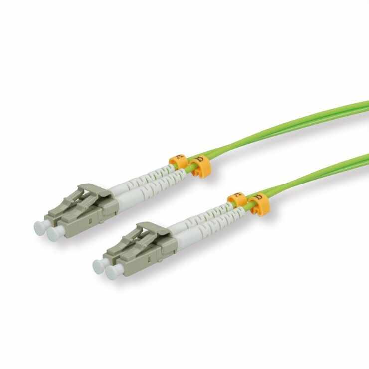 Cablu fibra optica duplex LC - LC OM5 verde 2m, Roline 21.15.9272