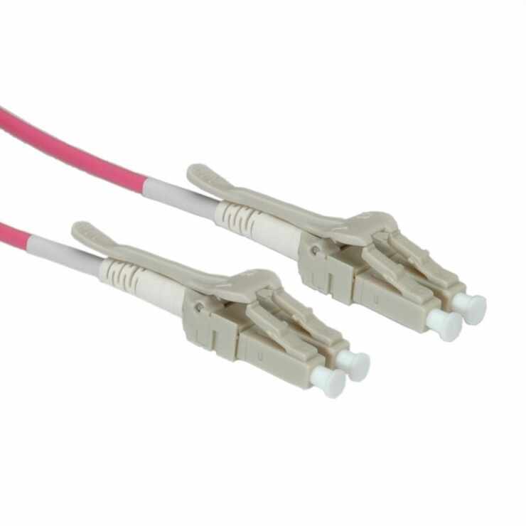 Cablu fibra optica LC - LC OM4 conector Low Loss pentru Data Center 1m violet, Roline 21.15.8871