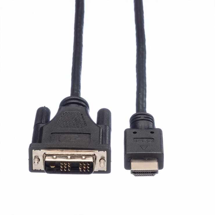 Cablu HDMI la DVI 18+1 pini T-T 10m, Roline 11.04.5553